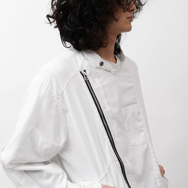 OLD PARK OVERSIZED RIDERS SHIRT #WHITE size:M type:B [OP-357 ...