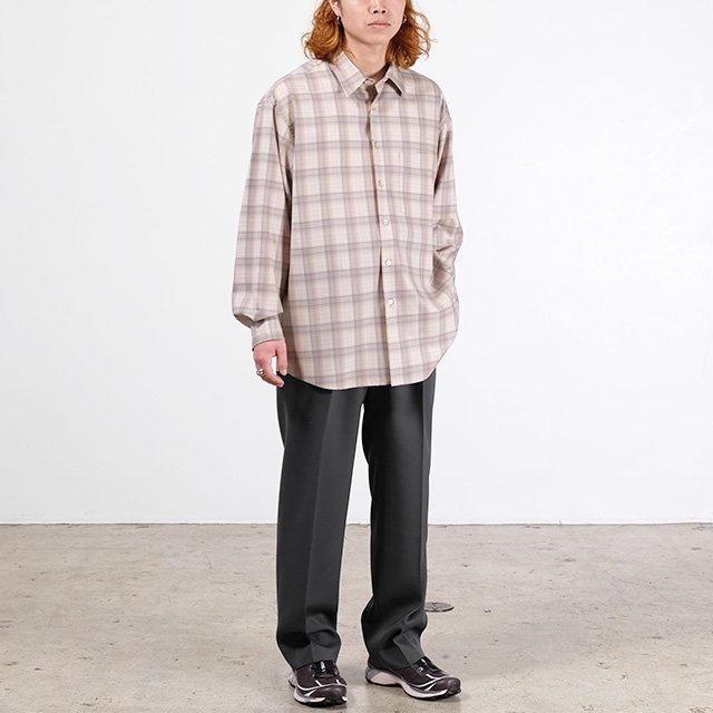 LIGHT WOOL MAX GABARDINE TWO-TUCK SLACKS linkbits.online