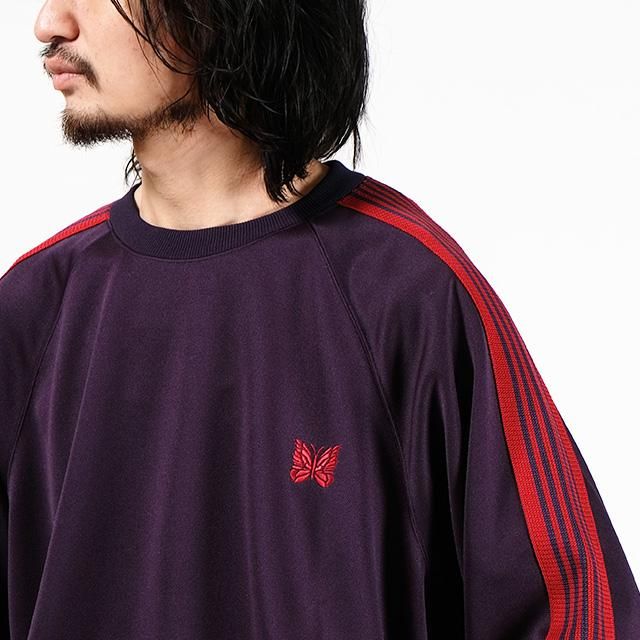 黒 桜古典 Needles TRACK CREW NECK SHIRT L - 通販 - www