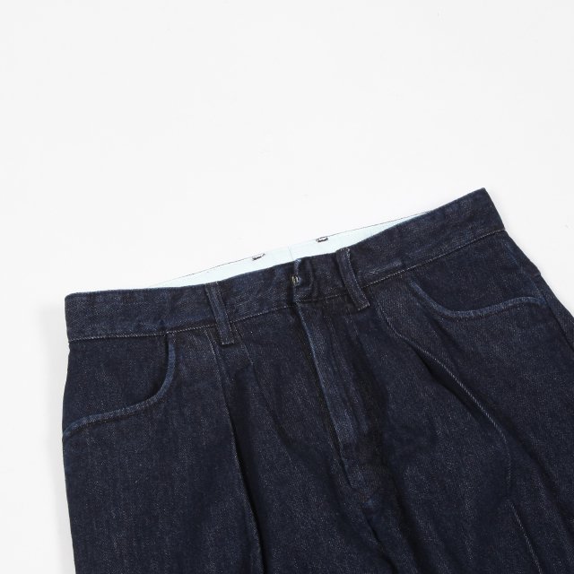 Two-tuck Wide Tapered Pants - 13OZデニム ムラ糸デニム #NAVY [FR0202-M4008]