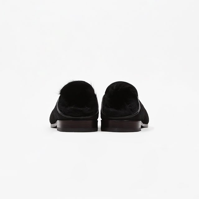 VELVET MULE with FUR #BLACK [500-21300]