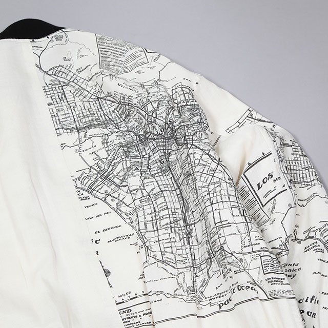 Map Blouson #White x Black