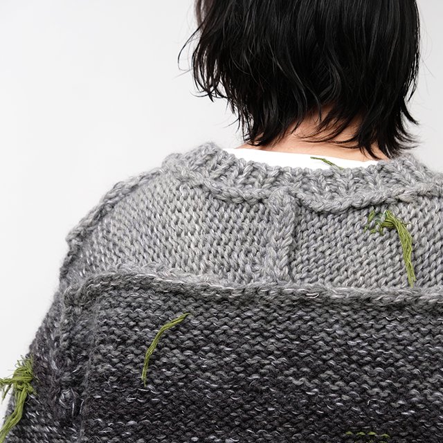 Amachi. Gradation Knit Green-