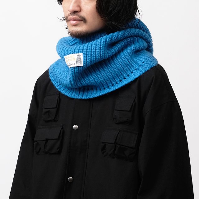 TheSoloist. ARAN PATTERN BALACLAVA L.BLU-