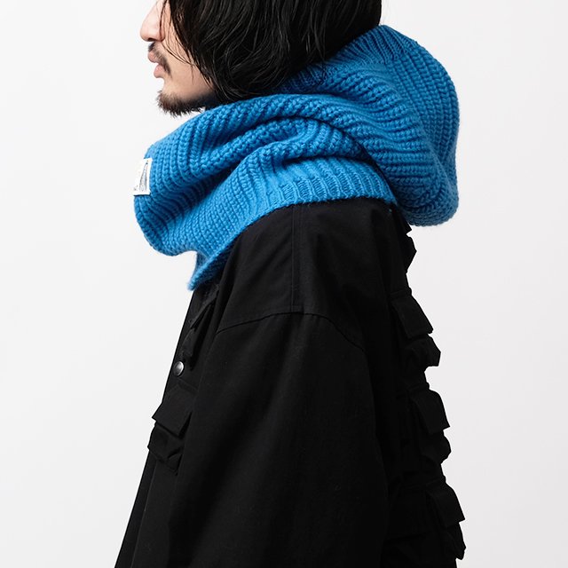 aran pattern balaclava. #l.blue [sk.0003AW22]