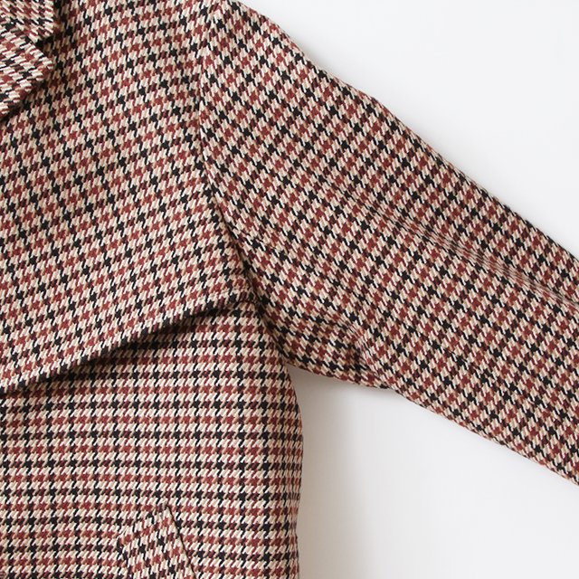 Asymmetry Check Coat #B-Block Check [22WCM-C04102]