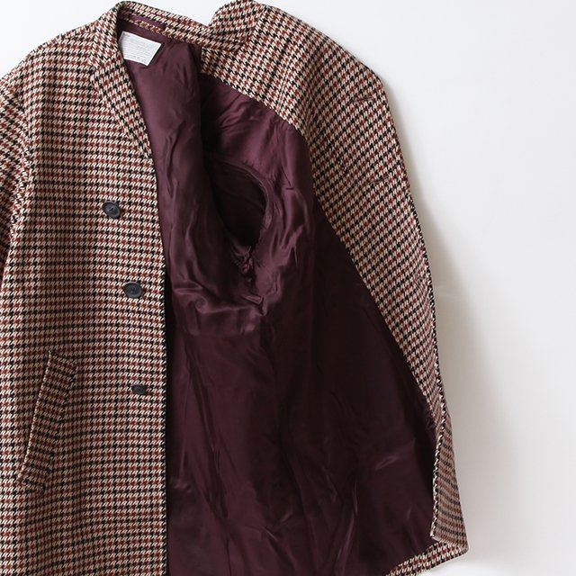 Asymmetry Check Coat #B-Block Check [22WCM-C04102]