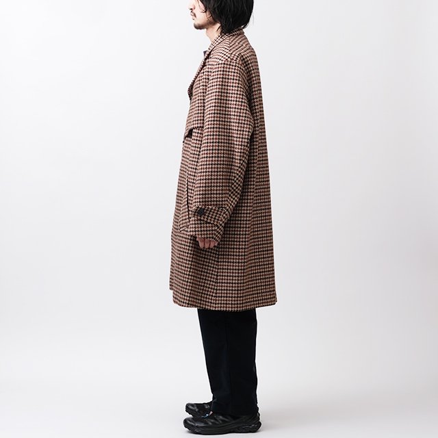 Asymmetry Check Coat #B-Block Check [22WCM-C04102]