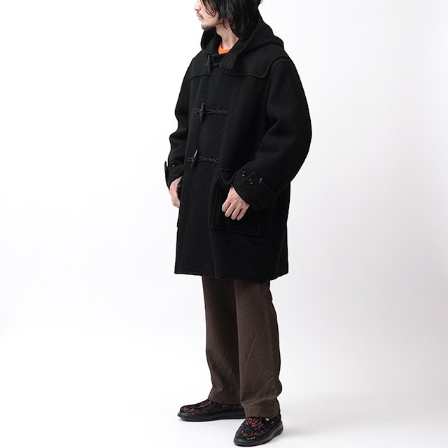 Wool Melton Duffle Coat SG - MID LENGTH #Black [bROOTS22FSG01]