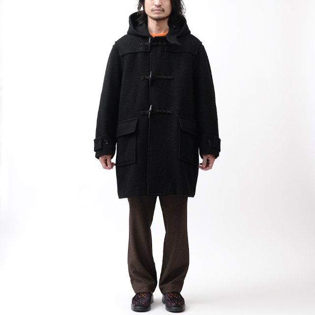 blurhms ROOTSTOCK Wool Melton Duffle Coat SG - MID LENGTH #Black