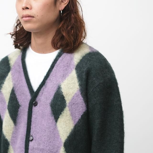 510106○ Needles MOHAIR CARDIGAN DIAMOND モヘヤ ウール