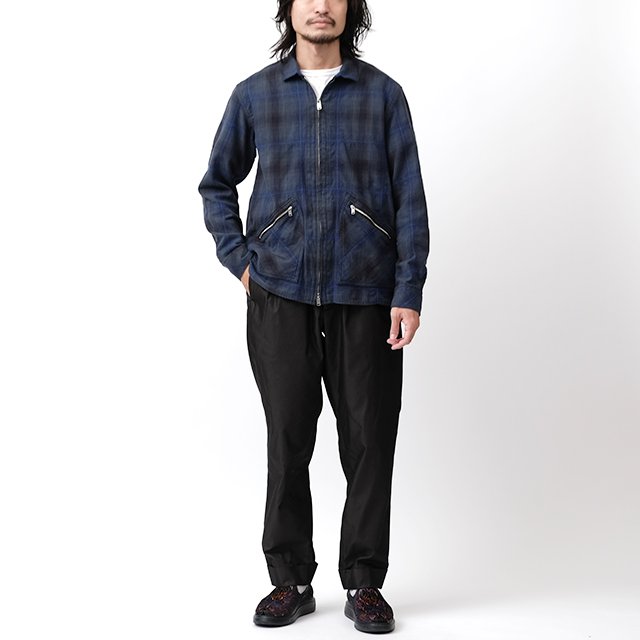 RANCHER SHIRT JACKET C/W TWILL OMBRE PLAID #NAVY [NN-SJ4201]