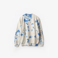 Yonetomi NEW BASIC TIE DYE CASHMERE KNIT P/O #NATURAL x BLUE [95-224-037]