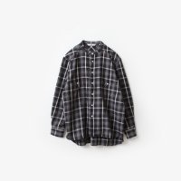 SGGM From Japan Artist Band Collar Shirt #Black Check Flannel [SGGM-005-Short]