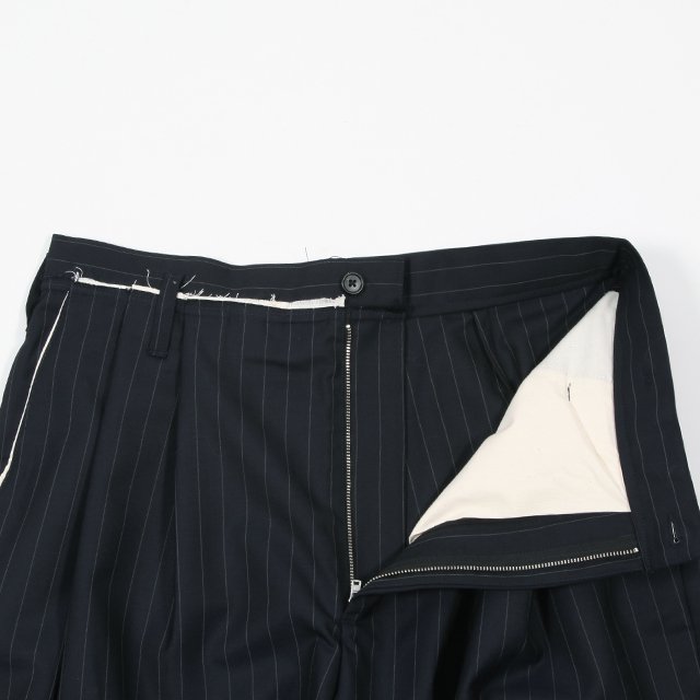 CAMIEL FORTGENS SUIT PANTS - WOOL TWILL #PINSTRIPE NAVY [CF.14.06