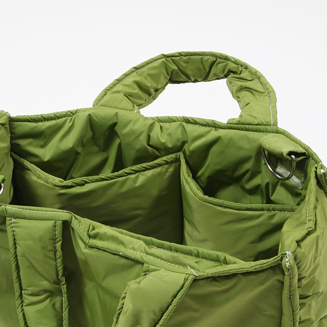 PUFFED SHOPPER S - TECHNICAL POLYESTER #LIME GREEN [CF.14.11.01.01]