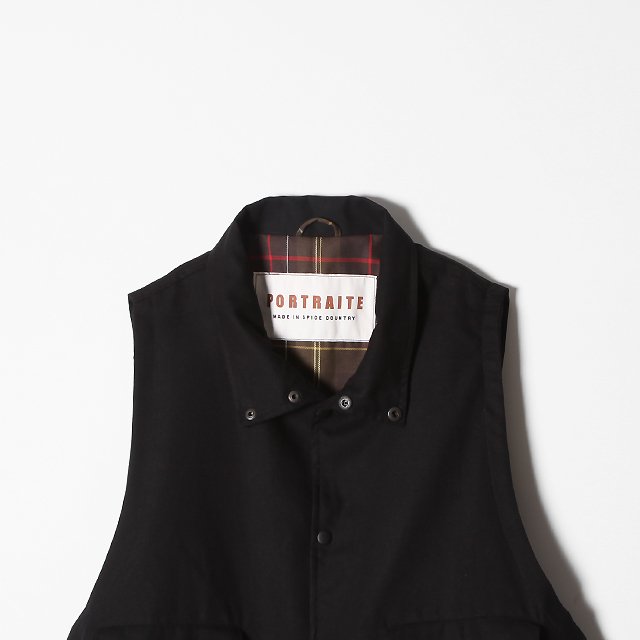 PORTRAITE Over Vest #Black Canvas [005-EQ]｜Silver and Gold