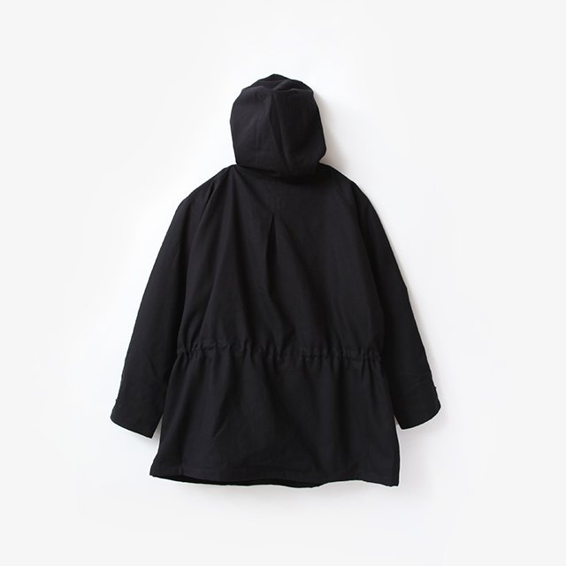 PORTRAITE Hooded Coat #Black Canvas [006-EQ]｜Silver and Gold ...