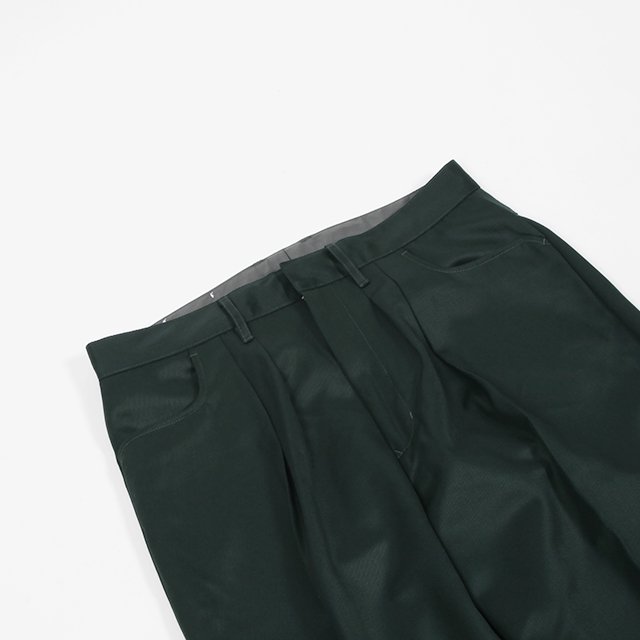FARAH Two-tuck Wide Tapered Pants - カバード #DARK GREEN [FR0202