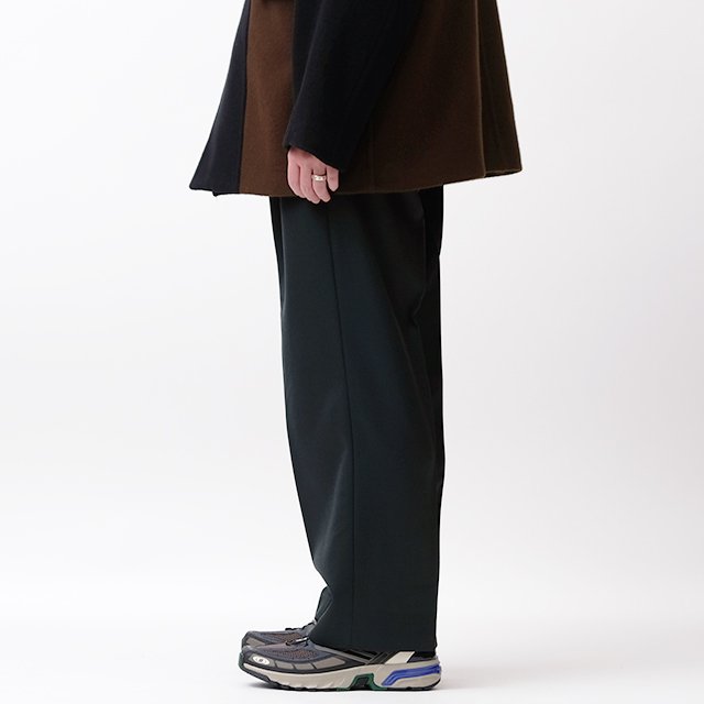 Two-tuck Wide Tapered Pants - カバード #DARK GREEN [FR0202-M4012]
