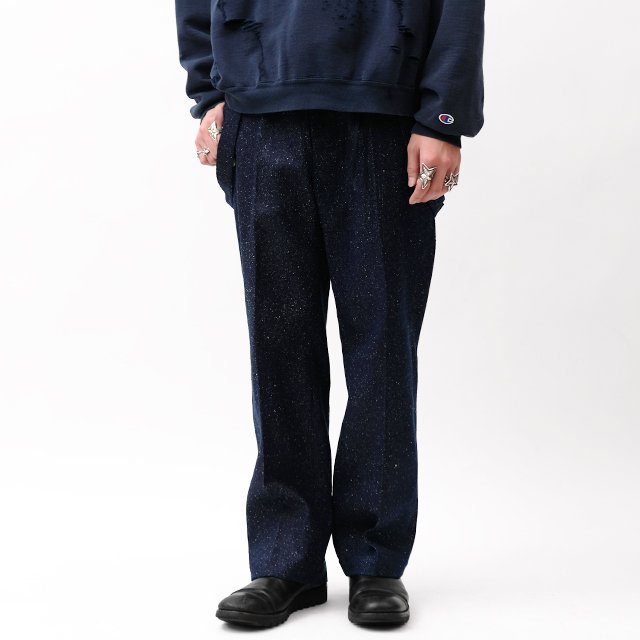 SUSPENDERS SLACKS DENIM #INDIGO [MID22AW-PT01A]