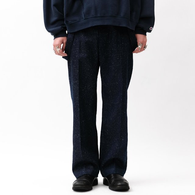 SUSPENDERS SLACKS DENIM #INDIGO [MID22AW-PT01A]