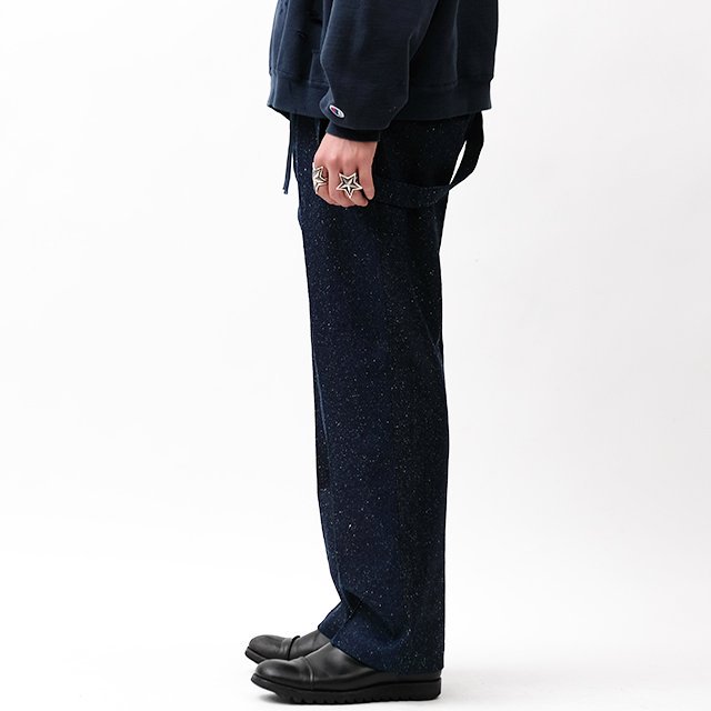 SUSPENDERS SLACKS DENIM #INDIGO [MID22AW-PT01A]