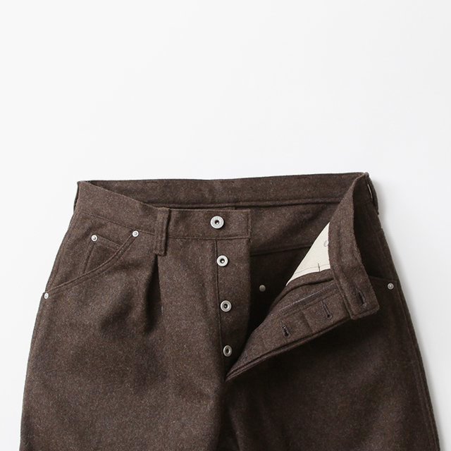 Willow Pants 77 PANTS #BROWN MELTON [P-010]｜Silver and Gold 