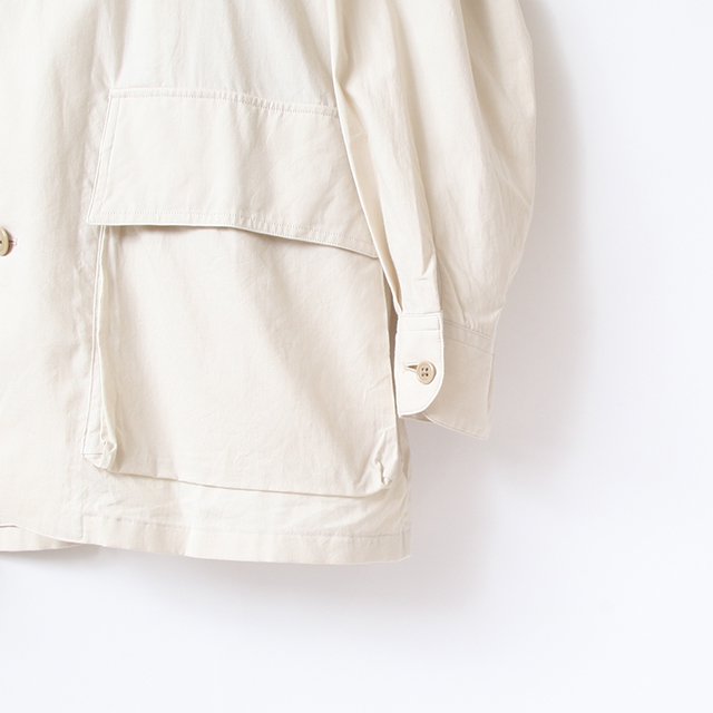 Selvage Twill Bush Jacket #SmokeIvory [BHS23S003]