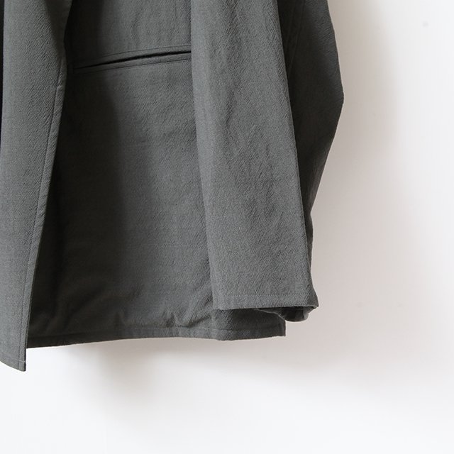 blurhms Wool Rayon Silk Cardigan Jacket #DarkSage [BHS23S014