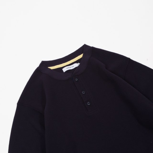 DWELLER HENLEY NECK L/S TEE COTTON THERMAL #NAVY [NN-C4205]