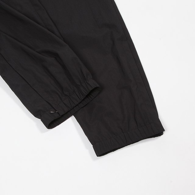 WASHED COTTON NYLON WEATHER EASY PANTS #BLACK [A23SP02NW]