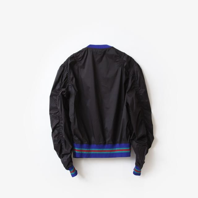 NYLON ZIP RIB BLOUSON #D-Black [23SBM-G01134]