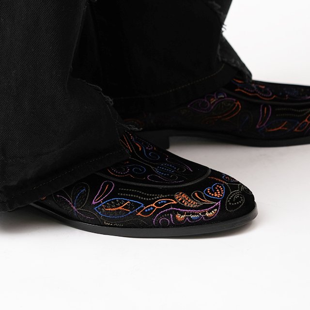 VELVET MULE #VELVET / BLACK STITCH / MIXED COLOR [500-32796]