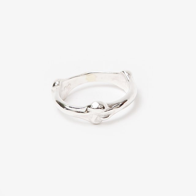 bone shaped band ring. #silver [sspj.0019]