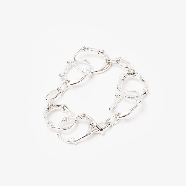 bone shaped carabiner bracelet.-S- #silver [sspj.0021]