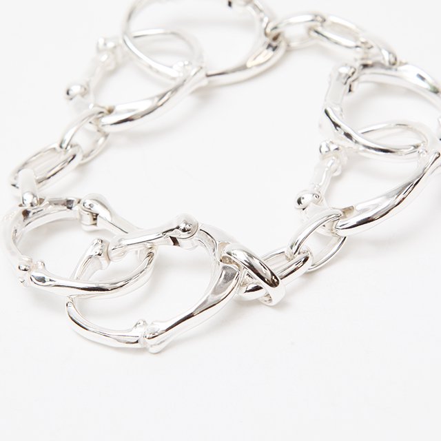 bone shaped carabiner bracelet.-S- #silver [sspj.0021]