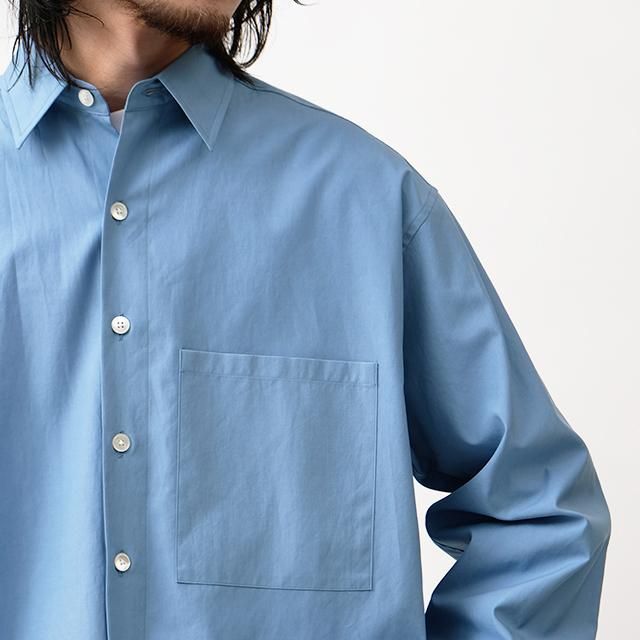 AURALEE WASHED FINX TWILL BIG SHIRT