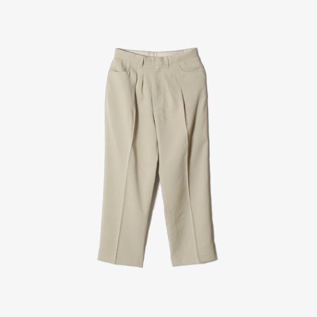 Two-tuck Wide Tapered Pants - T/R ホップサック #BEIGE [FR0301-M4008]