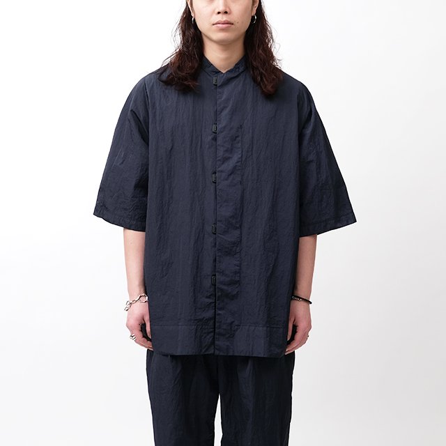 CAPSULESNAP SHIRT S/S METALLIC PACKABLE #Metallic NAVY