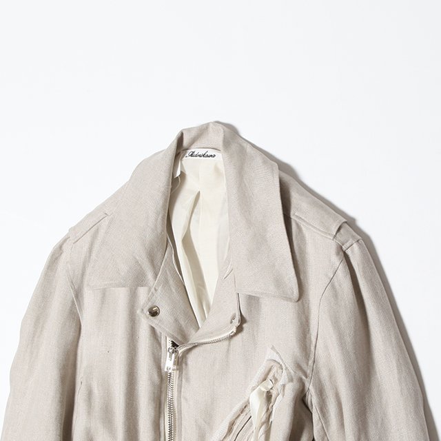 SAFILIN LINEN RIDERS JKT #IVORY [MID23SS-JK01]