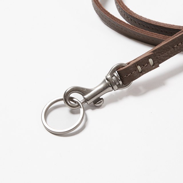 LONG KEY RING SHRINK LEATHER #GRAY BEIGE [HB-A4004]