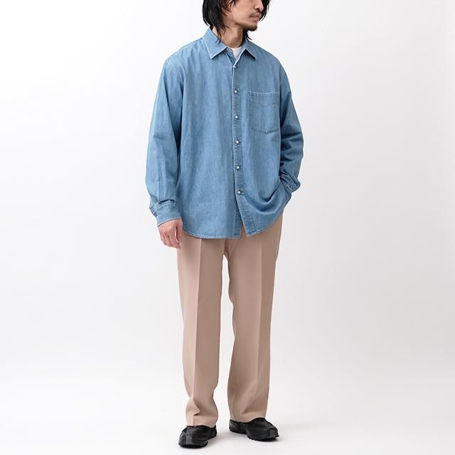 大人気激安通販 AURALEE SELVEDGE SUPER LIGHT DENIM SHIRT