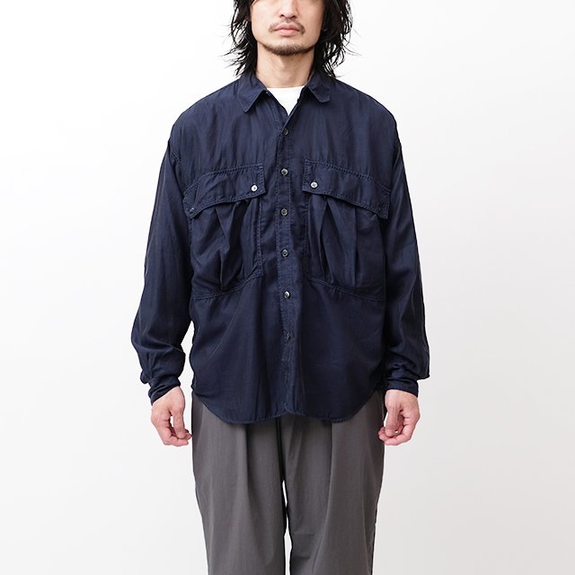 LONGTAIL WORK SHIRT #NAVY [23S-KHS-01]