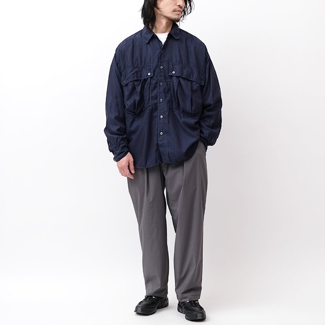 LONGTAIL WORK SHIRT #NAVY [23S-KHS-01]