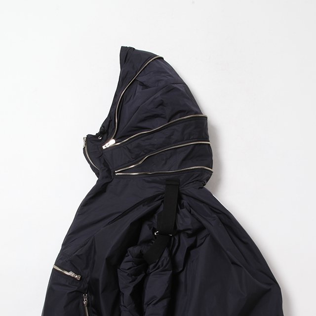 accordion hood anorak jacket.(solid) #midnight [sj.0013bSS23]