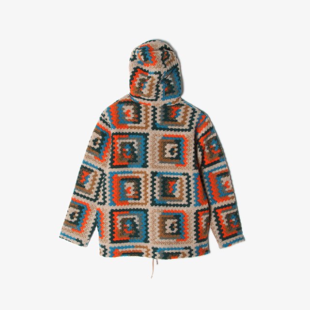 Long Sleeve Hoody - Poly Wool Crochet Knit #Multi Color [NQ075]