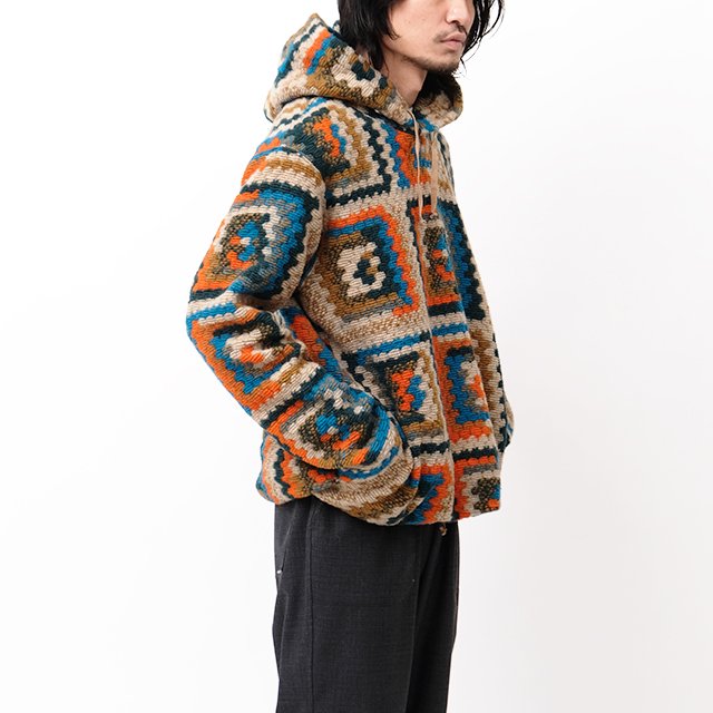 Engineered Garments High Mock Knit Vest - Multi Color Poly Wool