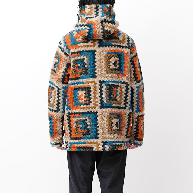 Long Sleeve Hoody - Poly Wool Crochet Knit #Multi Color [NQ075]