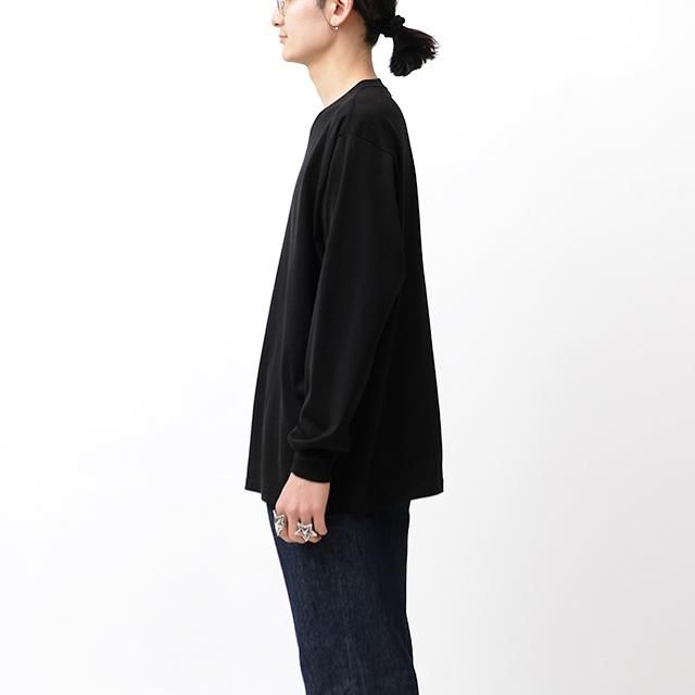 LUSTER PLAITING L/S TEE #BLACK [A00SP01GT]